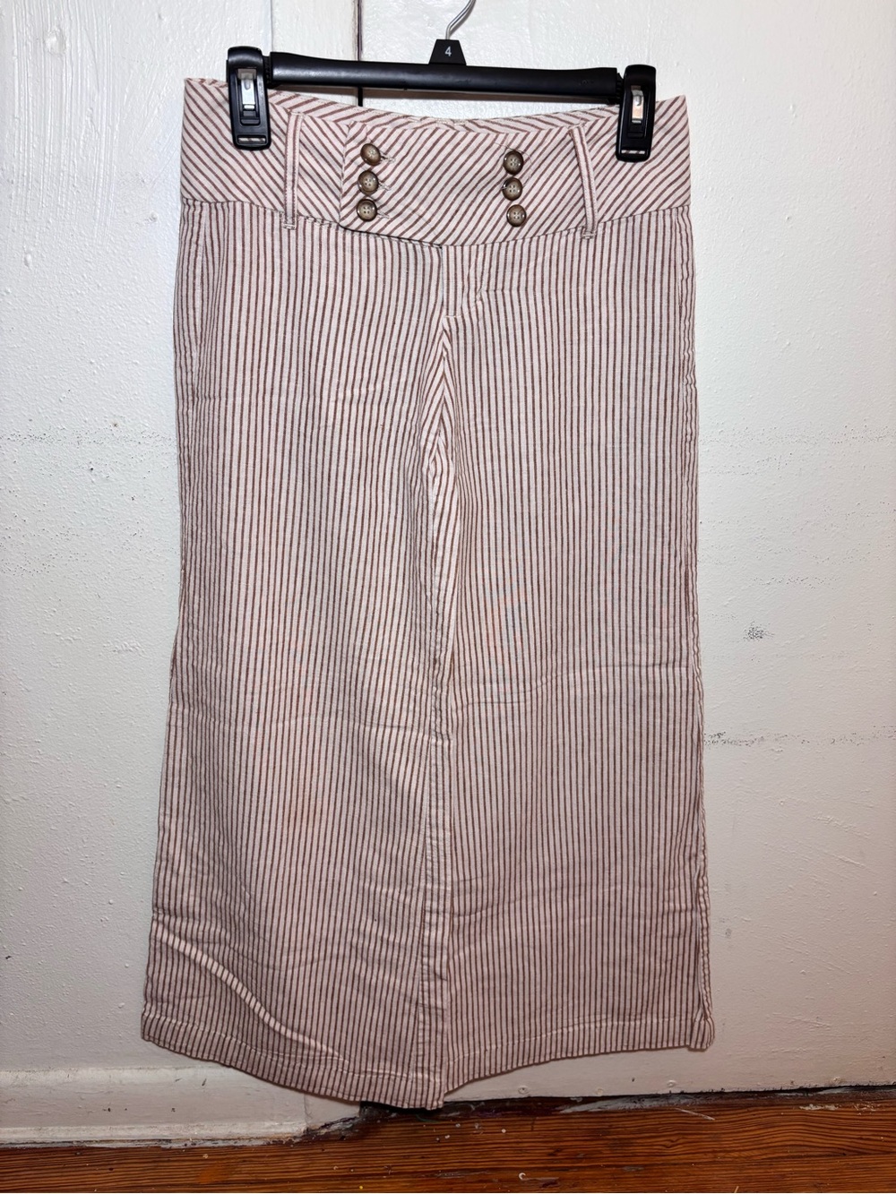 Vintage Y2K Delia’s Wide Leg Pinstriped Linen Pants